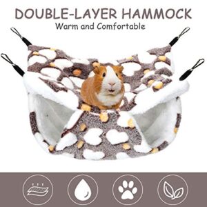 2 Pieces Small Guinea Pig Rat Hammock Guinea Pig Hamster Ferret Hanging Hammock Toys Bed for Small Animals Chinchilla Parrot Sugar Glider Ferret Squirrel Playing