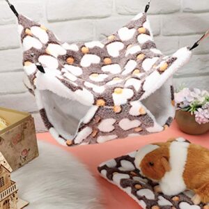 2 Pieces Small Guinea Pig Rat Hammock Guinea Pig Hamster Ferret Hanging Hammock Toys Bed for Small Animals Chinchilla Parrot Sugar Glider Ferret Squirrel Playing