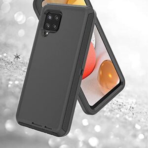 TORRTOWAY Galaxy A42 5G Case for Samsung Galaxy A42 5G Case Military Drop Shockproof Armor Heavy Duty Rugged 3 in 1 Protection Cover for Galaxy A42 5G Phone Case (Black+Black)