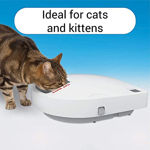 Cat Mate C500 Automatic Pet Feeder for Cats and Dogs BPA-Free w/Ice Packs and Cat Mate Shell Pet Fountain 100 Fl Oz. with Isolated Pump System and 3-Stage Polymer-Carbon Filter Bundle