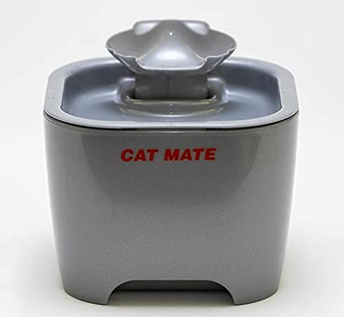 Cat Mate C500 Automatic Pet Feeder for Cats and Dogs BPA-Free w/Ice Packs and Cat Mate Shell Pet Fountain 100 Fl Oz. with Isolated Pump System and 3-Stage Polymer-Carbon Filter Bundle