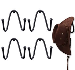 levoshua 4 pack cowboy hat rack wall mount cowboy hat holder hat hanger hat storage organizer