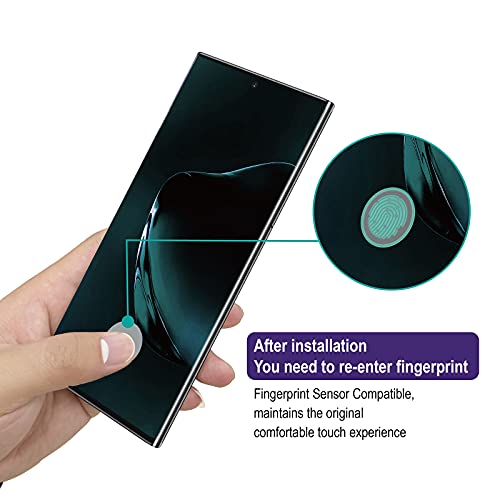 AACL Screen Protector for Samsung Galaxy Note 10 Plus,6.8 Inch,Curved Tempered Glass,Compatible with Ultrasonic Fingerprint Scanner,2 Pack
