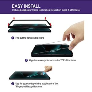 AACL Screen Protector for Samsung Galaxy Note 10 Plus,6.8 Inch,Curved Tempered Glass,Compatible with Ultrasonic Fingerprint Scanner,2 Pack