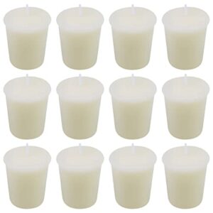ivory votive candles bulk for wedding party holiday and home decoration, 12 packs 1.8oz unscented candles with 12 hours burn time