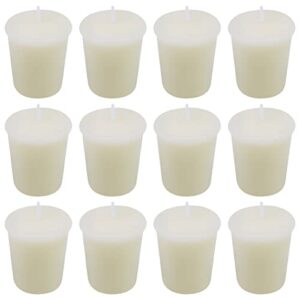 Ivory Votive Candles Bulk for Wedding Party Holiday and Home Decoration, 12 Packs 1.8oz Unscented Candles with 12 Hours Burn Time