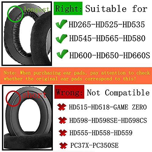 Replacement Ear pad Ear Cushion Ear Cups Ear Cover Earpads for Sennheiser HD545 HD565 HD580 HD600 HD650 Headphones