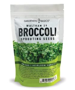 broccoli seeds for sprouting kit and microgreens non-gmo, heirloom bulk 1 pound resealable sprouts bag by gardeners basics