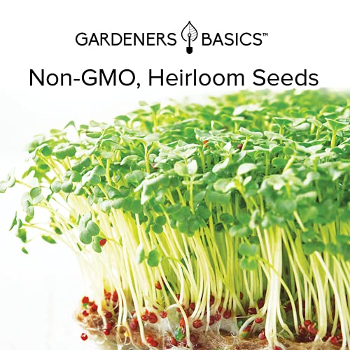 Broccoli Seeds for Sprouting Kit and Microgreens Non-GMO, Heirloom Bulk 1 Pound Resealable Sprouts Bag by Gardeners Basics