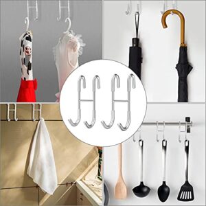 Brynnl 2 Pack Shower Door Hooks, Towel Hooks for Bathroom Frameless Glass Shower Door, Shower Squeegee Hooks, Silver