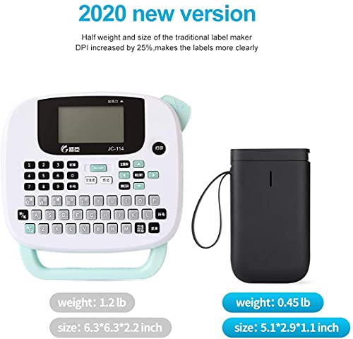 ASKITO Label Maker Machine D11 2021 Portable Wireless Connection Label Printer Tape Available for Phone Pad Easy to Use Office Home Organization USB Rechargeable 3 Roll Label Paper (Black)