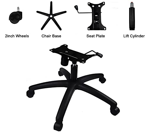 Pro Adjustable 28" Heavy Duty Replacement Office Chair Base/Gaming Chair Base/Computer Chair Base,Upgrade 330 Pounds Swivel Chair Base Replacement