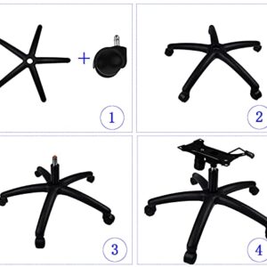 Pro Adjustable 28" Heavy Duty Replacement Office Chair Base/Gaming Chair Base/Computer Chair Base,Upgrade 330 Pounds Swivel Chair Base Replacement