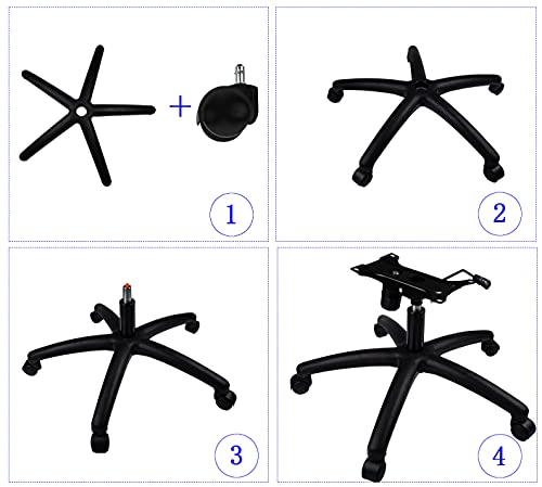 Pro Adjustable 28" Heavy Duty Replacement Office Chair Base/Gaming Chair Base/Computer Chair Base,Upgrade 330 Pounds Swivel Chair Base Replacement