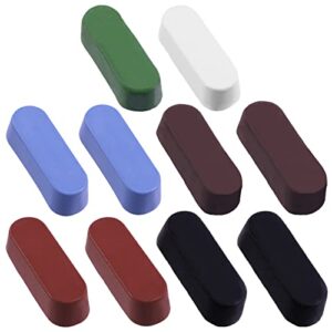 Wokape 10Pcs 100g Polishing Buffing Compound Kit, Including 1Pcs White Diamond, 2Pcs Red Rouge, 2Pcs Black Emery, 1Pcs Brown Tripoli, All Purpose 2Pcs Blue with 1Pcs General Green Compounds