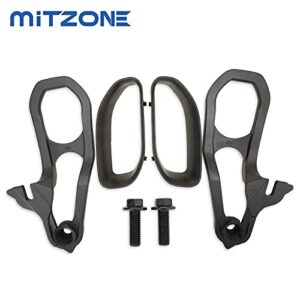 MITZONE Front Tow Hooks Right & Left with Bushing Compatible with 2019 2020 2021 2022 RAM 1500 Replace 68272944AB 68272945AB