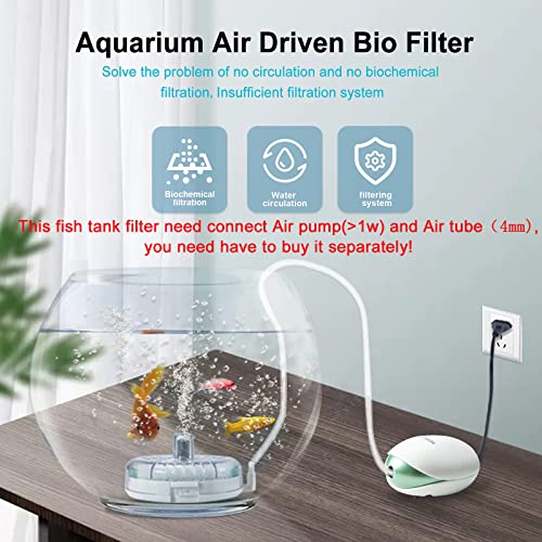 UPETTOOLS Mini Aquarium Sponge Filter，Small Internal Fish Tank Filter Sui for 2-6 Gallon Tank
