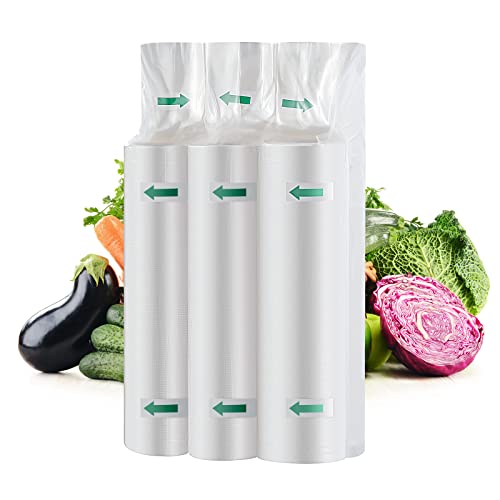 Vacuum Seal Bags, BPA Free Sous Vide Seal a Meal Commercial Grade Vaccume Seal Combo Pack Bag (11"x20'(3Rolls)8"x20'(3Rolls))