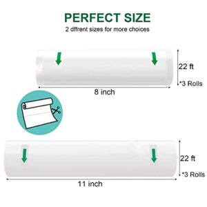 Vacuum Seal Bags, BPA Free Sous Vide Seal a Meal Commercial Grade Vaccume Seal Combo Pack Bag (11"x20'(3Rolls)8"x20'(3Rolls))