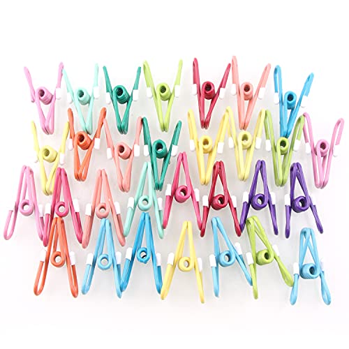 Zalduig Chip Clips，30PCS PVC Coated Material Food Packaging Clip, Clips Bag Clips，Bag Clips，Clips for Package，Chip Clip，Clothes Pins（Mixed Colors 30pcs） ,11.5 x 4.72 x 1.06