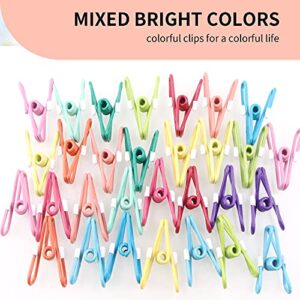 Zalduig Chip Clips，30PCS PVC Coated Material Food Packaging Clip, Clips Bag Clips，Bag Clips，Clips for Package，Chip Clip，Clothes Pins（Mixed Colors 30pcs） ,11.5 x 4.72 x 1.06