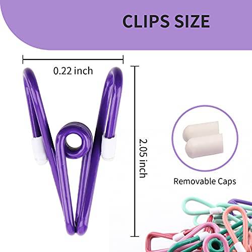 Zalduig Chip Clips，30PCS PVC Coated Material Food Packaging Clip, Clips Bag Clips，Bag Clips，Clips for Package，Chip Clip，Clothes Pins（Mixed Colors 30pcs） ,11.5 x 4.72 x 1.06