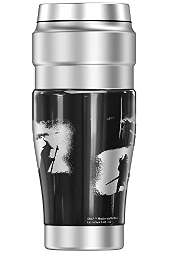 THERMOS The Lord of The Rings Metallic Fellowship Silhouette STAINLESS KING Stainless Steel Travel Tumbler, Vacuum insulated & Double Wall, 16oz