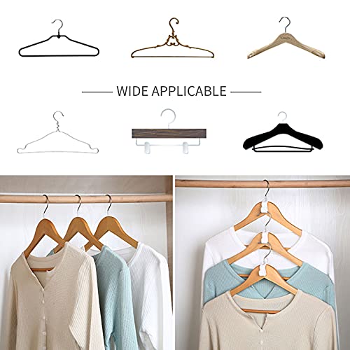 QWDLID 40 Pieces Clothes Hanger Connector Hook Cascading Clothes Hooks Multi-Layer Organizer Heavy Duty Hanging Clips for Cabinets, Clothes Storage, Coat, Bag, Belts