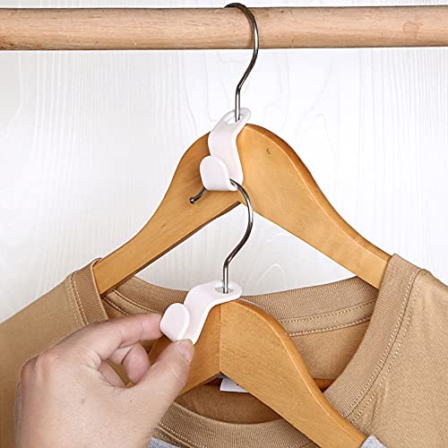 QWDLID 40 Pieces Clothes Hanger Connector Hook Cascading Clothes Hooks Multi-Layer Organizer Heavy Duty Hanging Clips for Cabinets, Clothes Storage, Coat, Bag, Belts