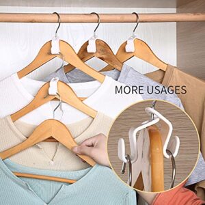 QWDLID 40 Pieces Clothes Hanger Connector Hook Cascading Clothes Hooks Multi-Layer Organizer Heavy Duty Hanging Clips for Cabinets, Clothes Storage, Coat, Bag, Belts