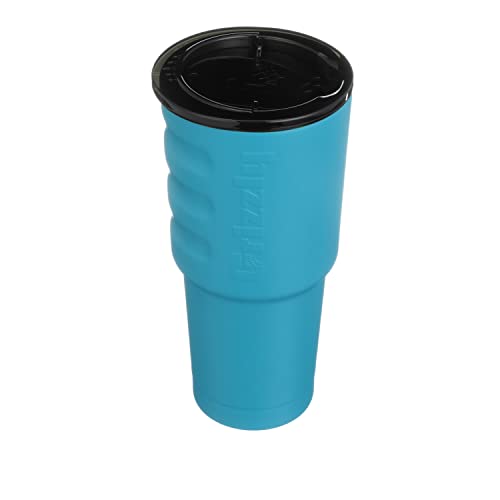 Grizzly Grip Cup 32 oz Tumbler | Stainless Steel | Vacuum Insulated with TwistTop Lid | For Coffee Car Travel Beach Camping Hiking Hunting Fishing | Glacier