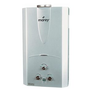 marey 4.2 gpm, 105,800 btus, whole house solution, digital display, outdoor natural gas tankless water heater, silver