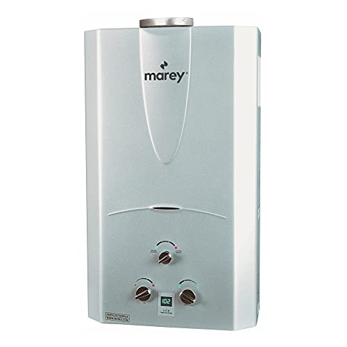 MAREY 4.2 GPM, 105,800 BTUs, Whole House solution, Digital Display, Outdoor Natural Gas Tankless Water Heater, Silver