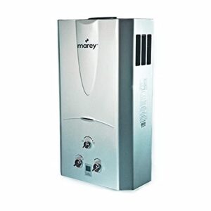 MAREY 4.2 GPM, 105,800 BTUs, Whole House solution, Digital Display, Outdoor Natural Gas Tankless Water Heater, Silver