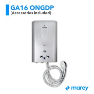 MAREY 4.2 GPM, 105,800 BTUs, Whole House solution, Digital Display, Outdoor Natural Gas Tankless Water Heater, Silver