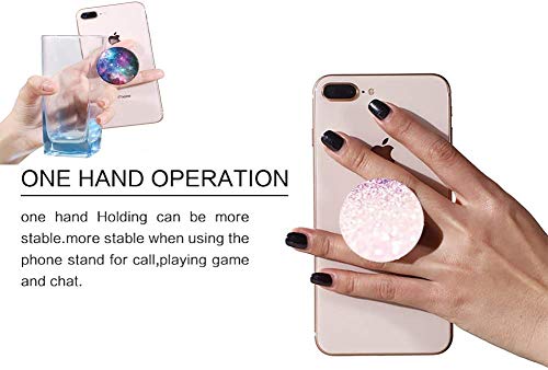 Mount and Stand for Smartphones and Tablets 3 Pack - Marble Rose Gold Geometric Heart Pink