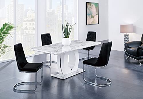 Global Furniture USA Dining Table, Marble