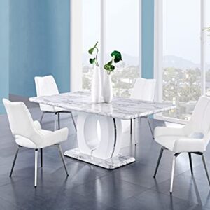 Global Furniture USA Dining Table, Marble