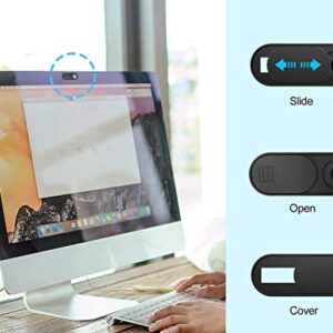 YAMXIN Laptop Camera Cover Slide 9 Pack(3 Large + 6 Small) Webcam Cover Fit Most Laptop, PC, Tablet (Black)