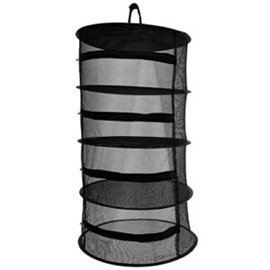 herb drying rack 2.6 ft - 4 layer mesh hanging rack dryer dehydrator for herbs, buds, flowers & all plants