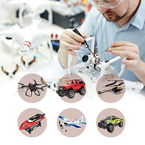9Pcs RC Car Tool Kit 6 in 1 Hex Screwdriver Set with Tray,Cross Wrench Hobby Repair Tool Kit Compatible with Most of RC Cars Truck Buggy Truggy Racing