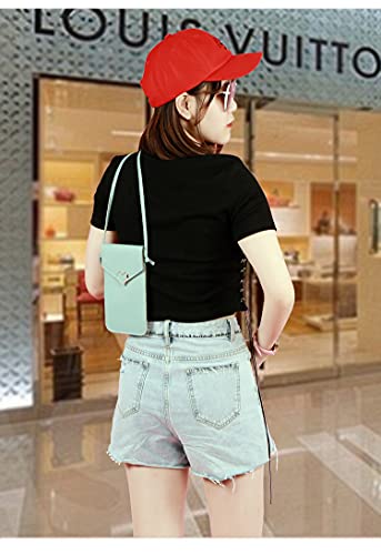 ISYSUII Crossbody Wallet Case for Samsung Galaxy S10 Plus Touch Screen Cell Phone Purse Love Heart Pattern with Card Holder Neck Strap Leather Magnetic Protective Cover for Women Girls,Red