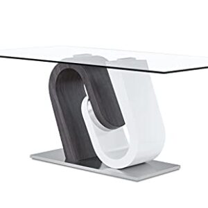 Global Furniture USA Dining Table, Grey-White