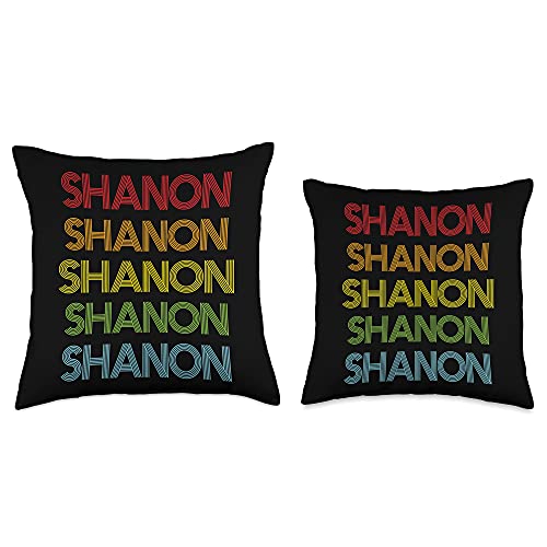 Shanon Name Gifts By Vnz Shanon Name Throw Pillow, 16x16, Multicolor