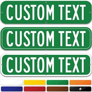 Street Sign, Custom Road Signs, 8 Colors, 6x24 Inch, Thick Rust-Free AlumaBond, (Classic) Made in USA By My Sign Center