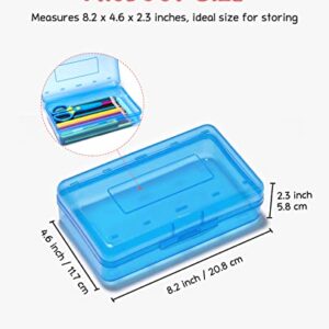 GAMENOTE Plastic Pencil Case Box with Lid Snap Closure, Large Capacity School Supplies Storage Organizer Box for Kids (1)