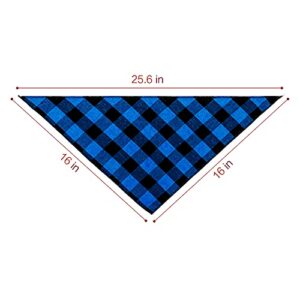 YHTWIN It's a Boy Blue Plaid Cotton Pet Dog Bandanas, Gender Reveal Photo Triangle Pet Scarf Scarves, Dog Birthday Party Decorations Props Accessories for Pet Dog Master Lovers Gift