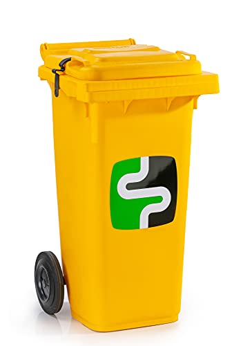 SafeWaste Push Clip Auto-Release Rubber Trash Can Lid Latch, for Litter Prevention and Safety. Stops Wind Blowing lid Open, Stops Animals accessing Contents. Automatically Releases When Collected