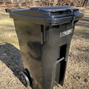 SafeWaste Push Clip Auto-Release Rubber Trash Can Lid Latch, for Litter Prevention and Safety. Stops Wind Blowing lid Open, Stops Animals accessing Contents. Automatically Releases When Collected