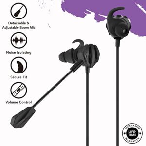 Maxell Earbuds with Detachable Boom mic,Black,199616